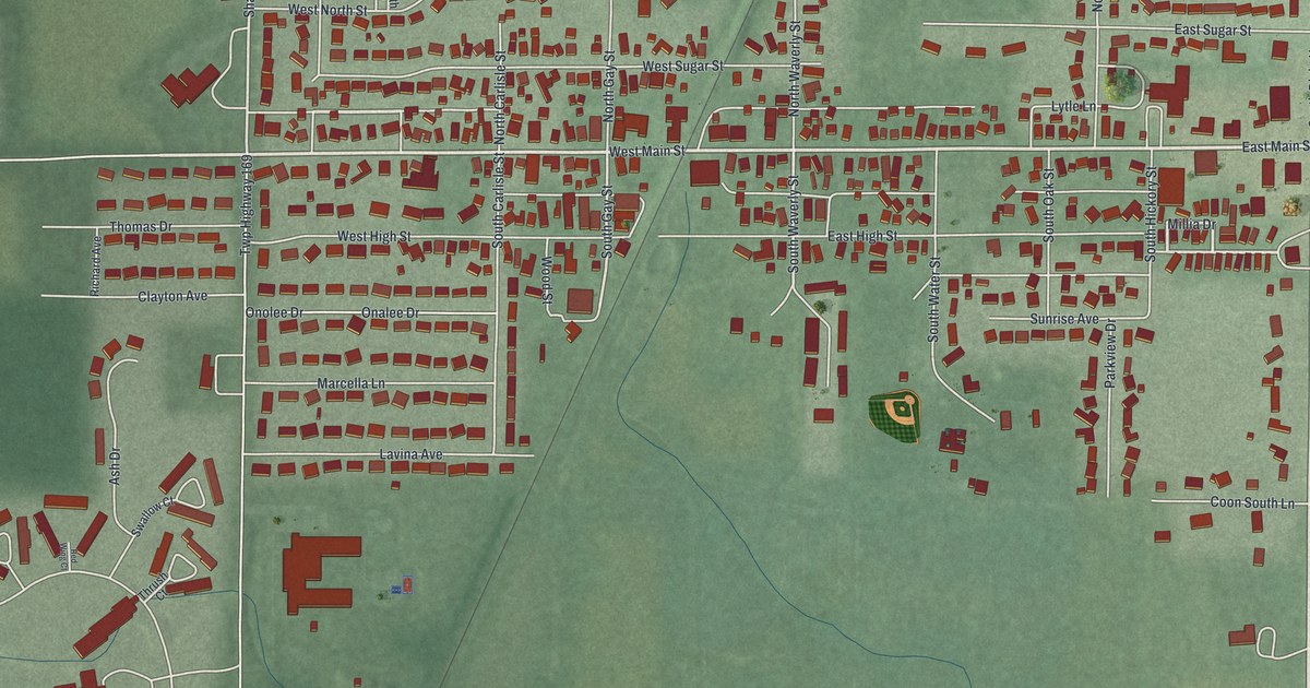Map of Cridersville, Ohio in 2026