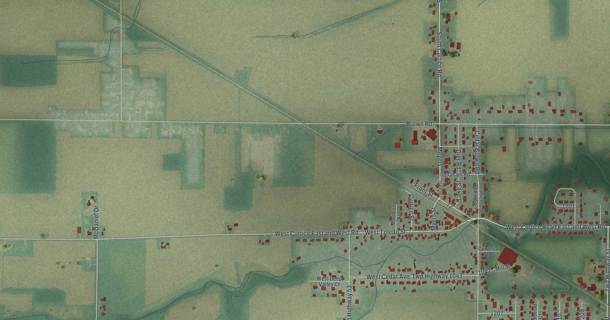 Map of Curtice, Ohio in 2026