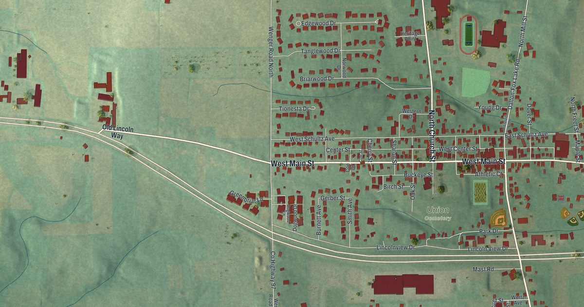 Map of Dalton, Ohio in 2026