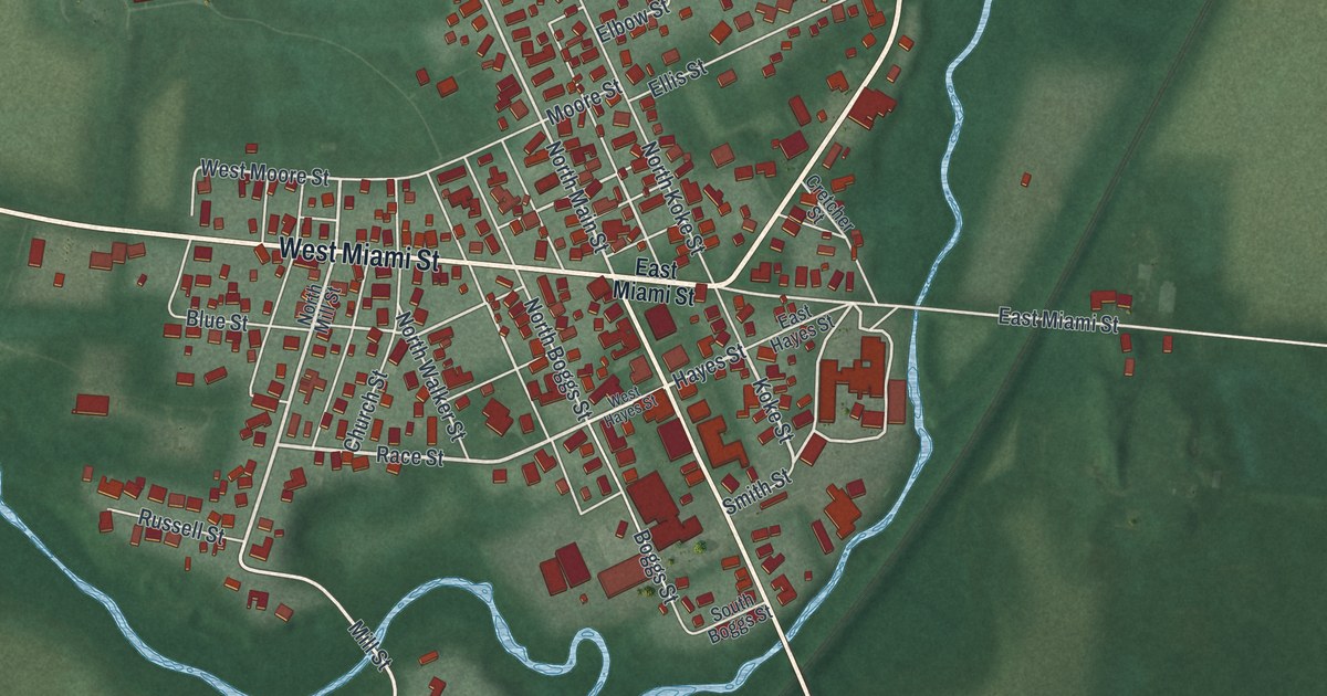 Map of De Graff, Ohio in 2026
