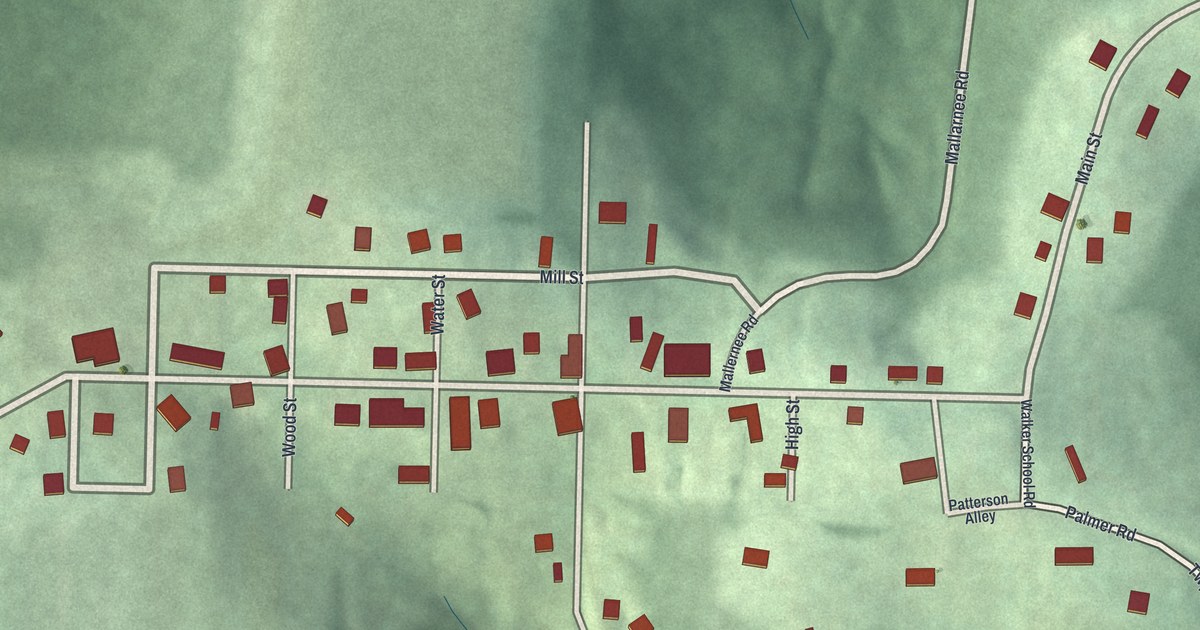 Map of Deersville, Ohio in 2026