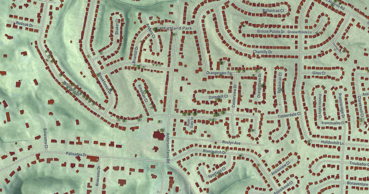 Map of Delhi Hills, Ohio in 2026