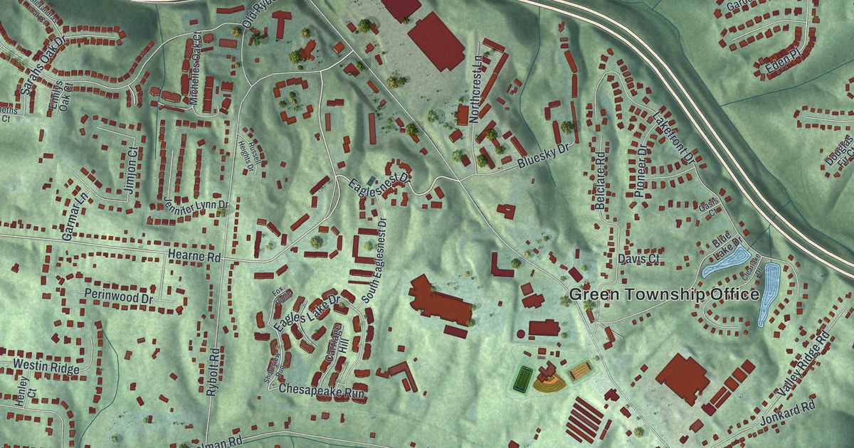 Map of Dent, Ohio in 2026