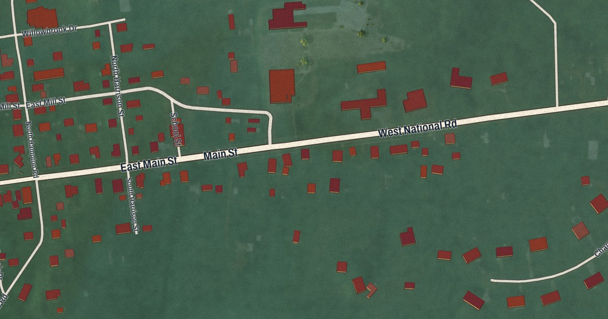 Map of Donnelsville, Ohio in 2026