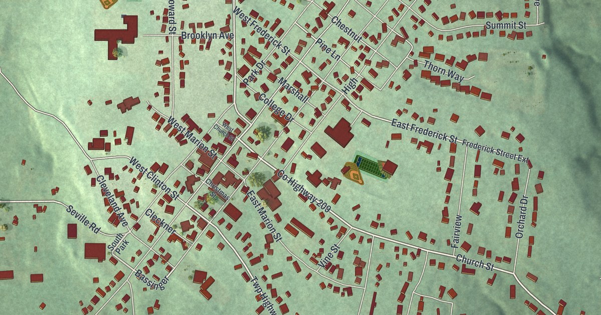 Map of Doylestown, Ohio in 2026