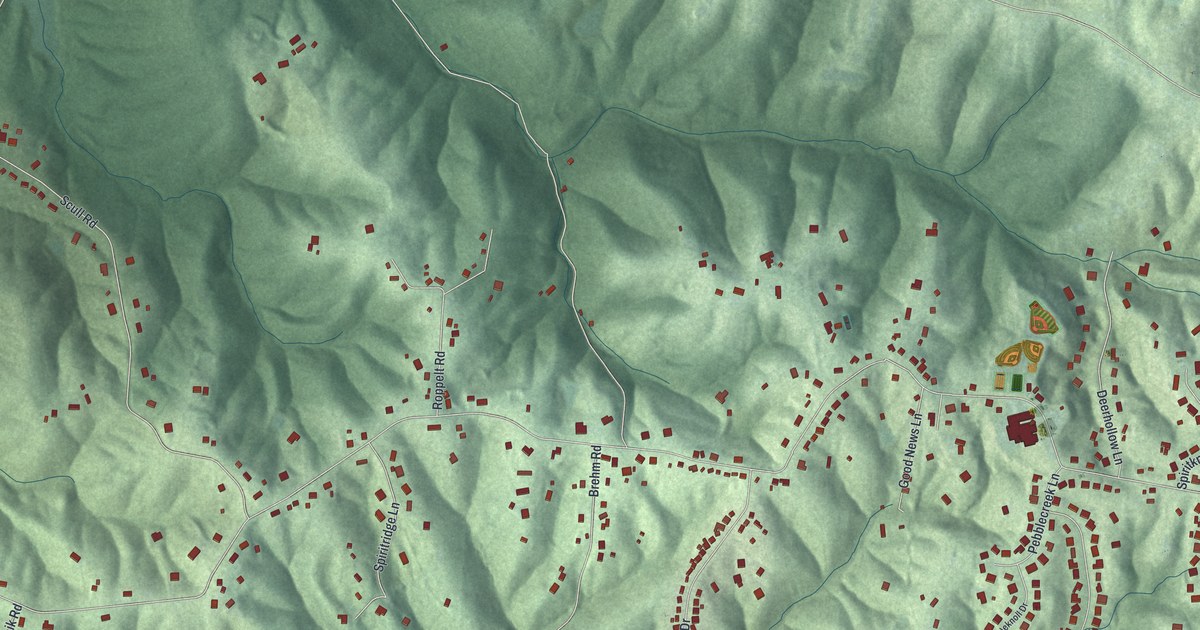Map of Dry Ridge, Ohio in 2026