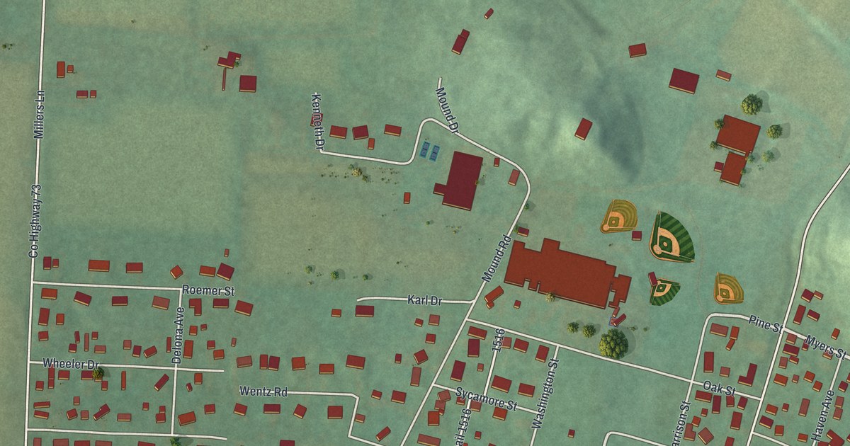 Map of Duncan Falls, Ohio in 2026
