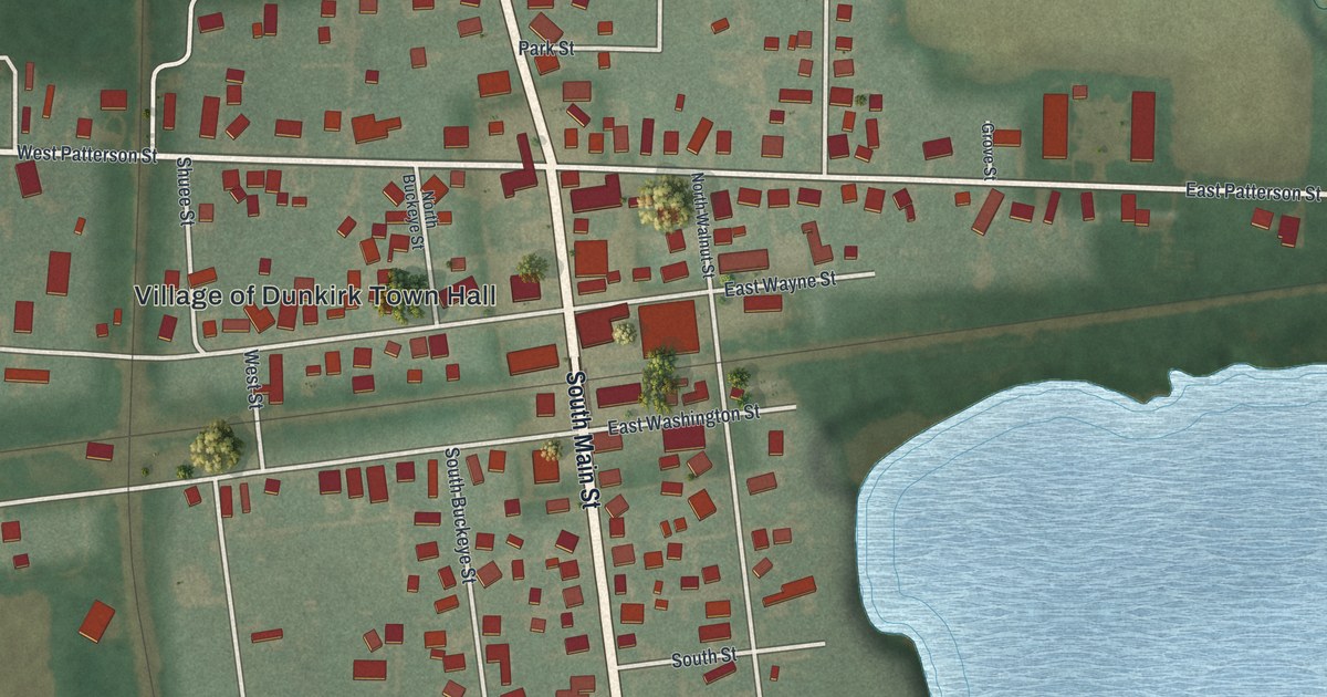Map of Dunkirk, Ohio in 2026