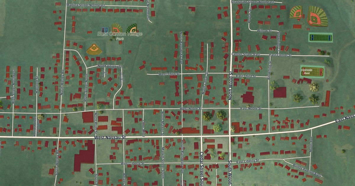 Map of East Canton, Ohio in 2026