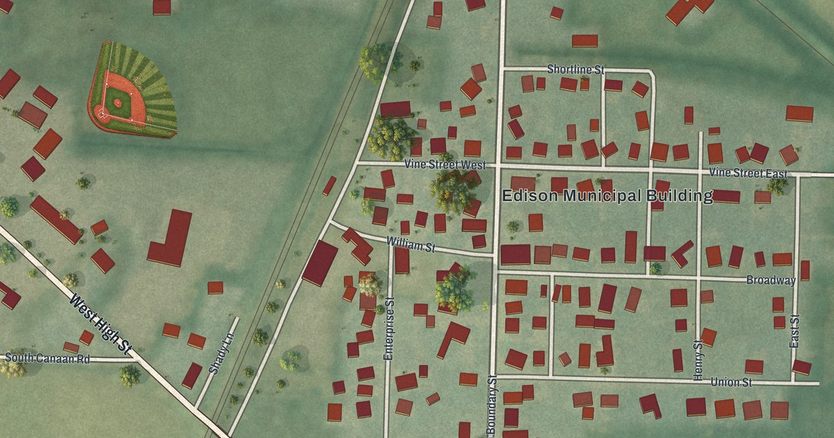 Map of Edison, Ohio in 2026