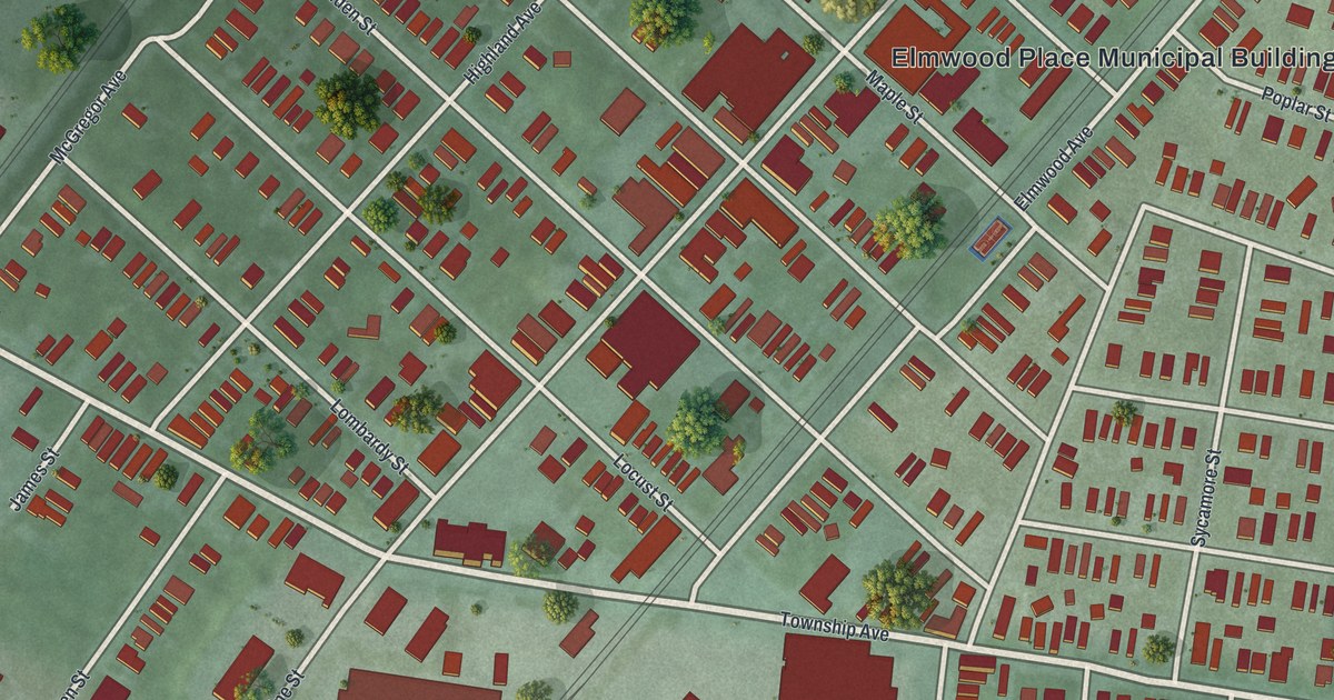 Map of Elmwood Place, Ohio in 2026