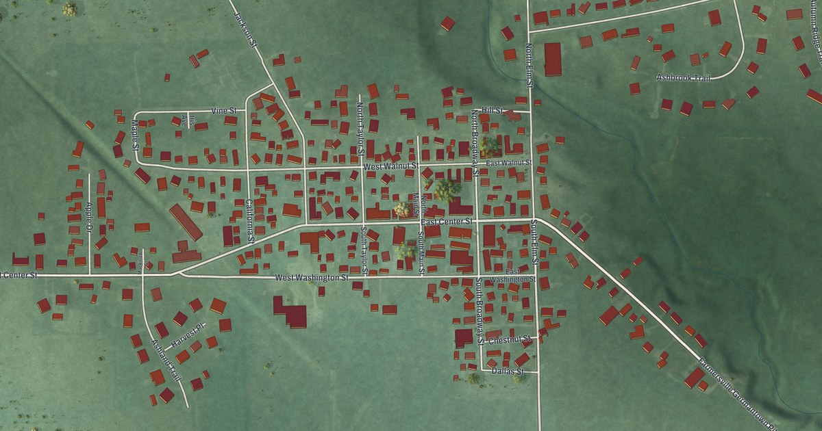 Map of Farmersville, Ohio in 2026
