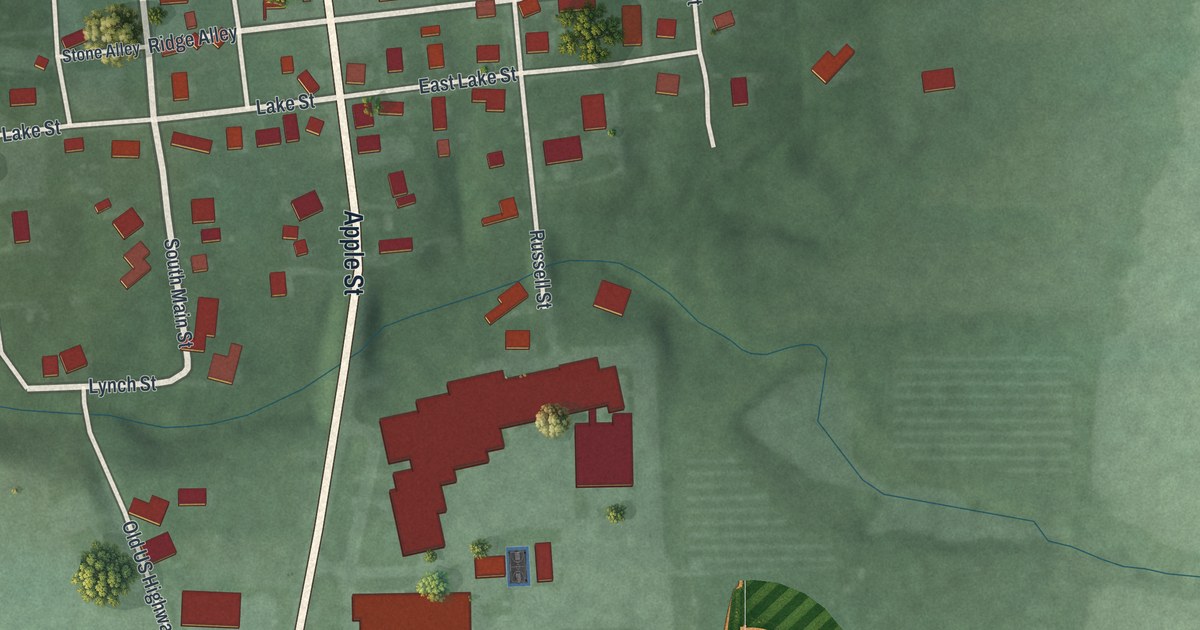 Map of Fayetteville, Ohio in 2026