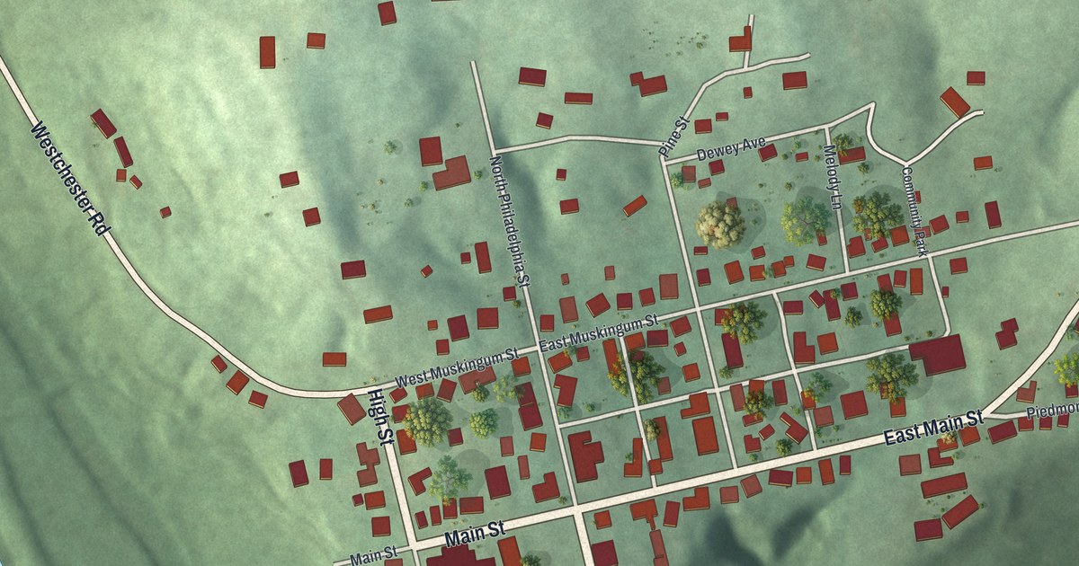 Map of Freeport, Ohio in 2026