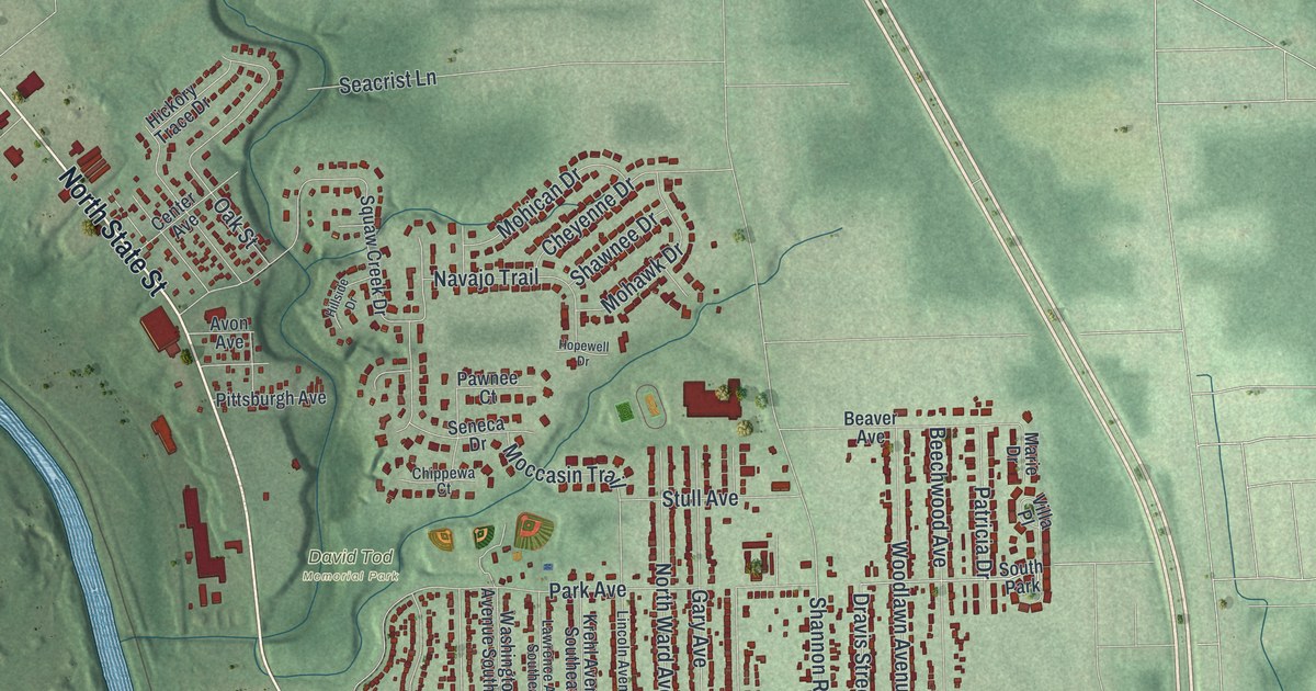 Map of Girard, Ohio in 2026