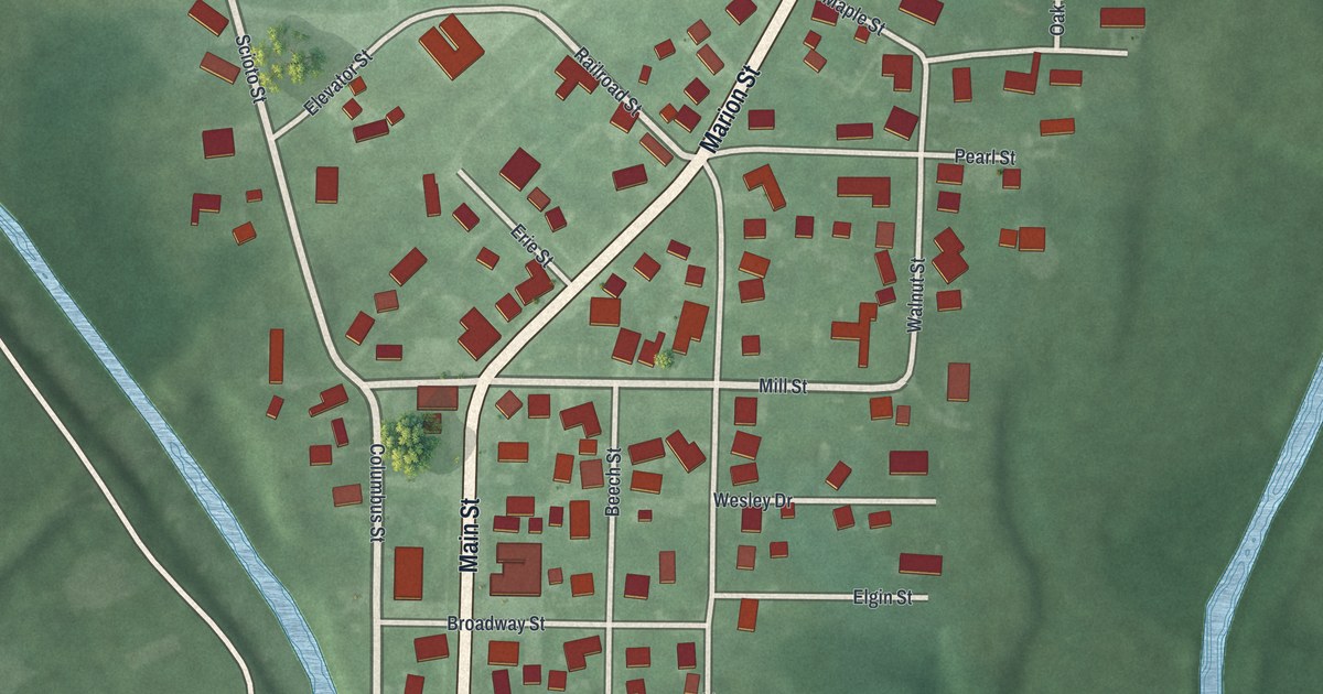 Map of Green Camp, Ohio in 2026