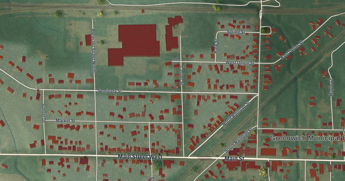 Map of Greenwich, Ohio in 2026