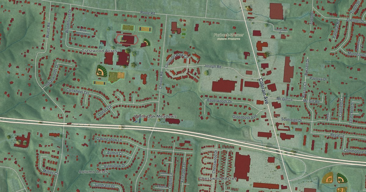 Map of Groesbeck, Ohio in 2026