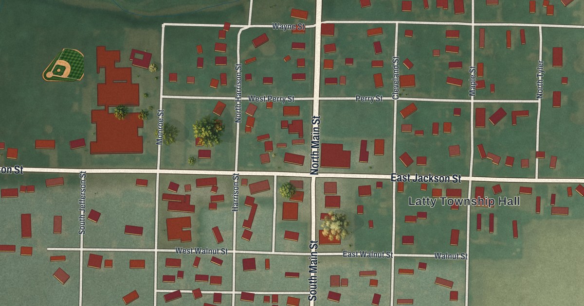 Map of Grover Hill, Ohio in 2026