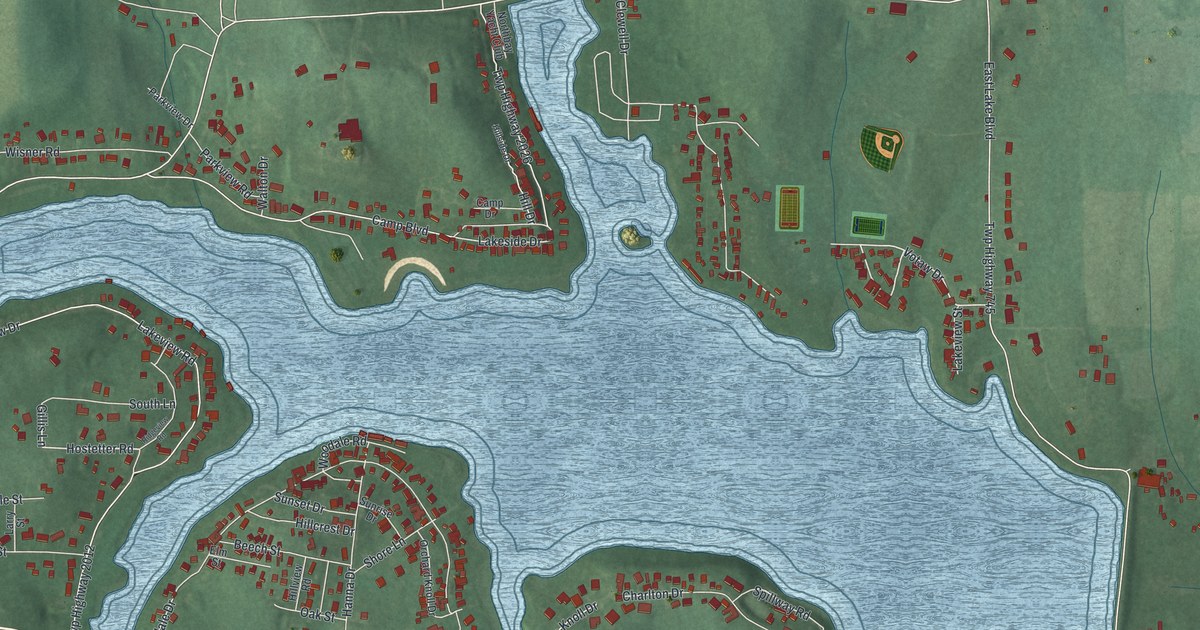 Map of Guilford Lake, Ohio in 2026