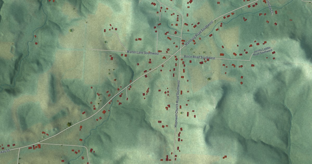 Map of Hamburg, Ohio in 2026