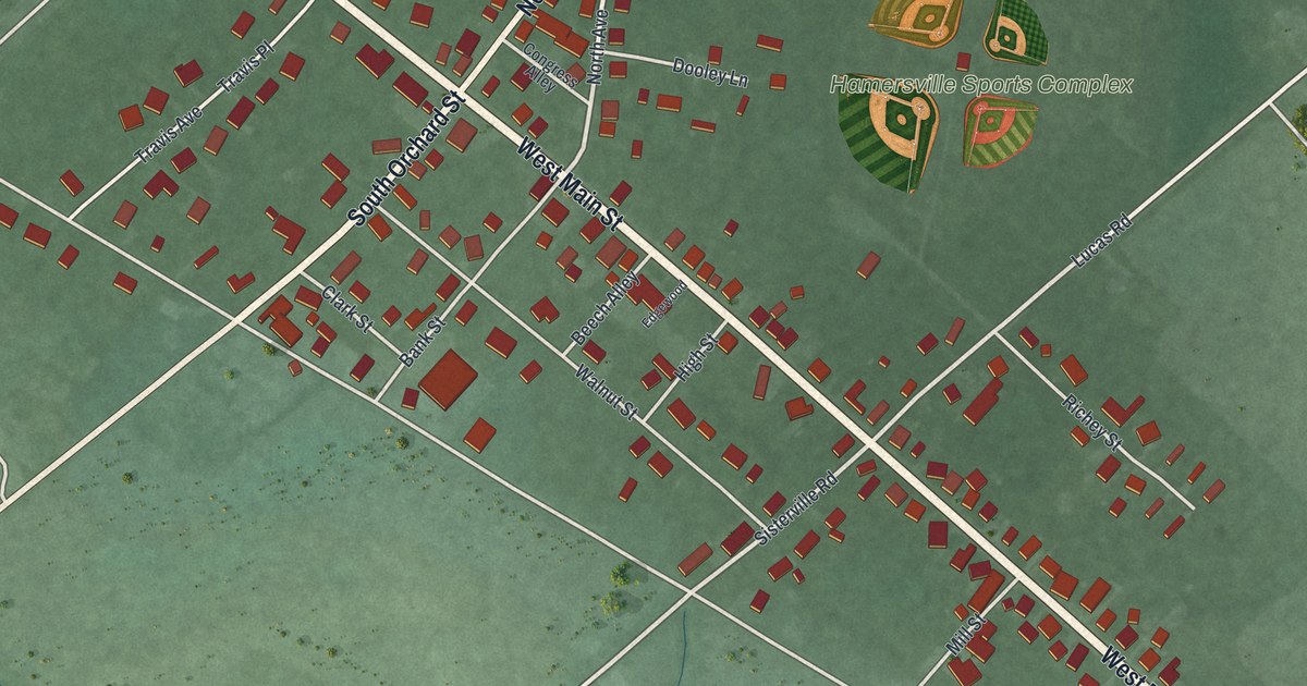 Map of Hamersville, Ohio in 2026