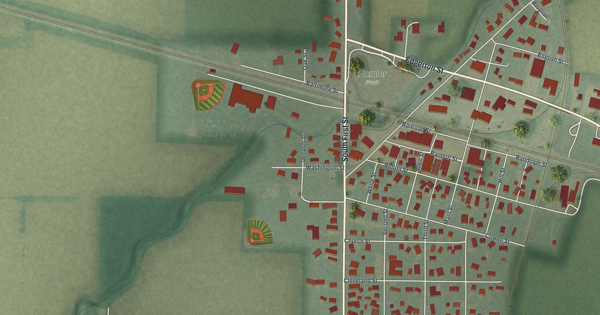Map of Hamler, Ohio in 2026