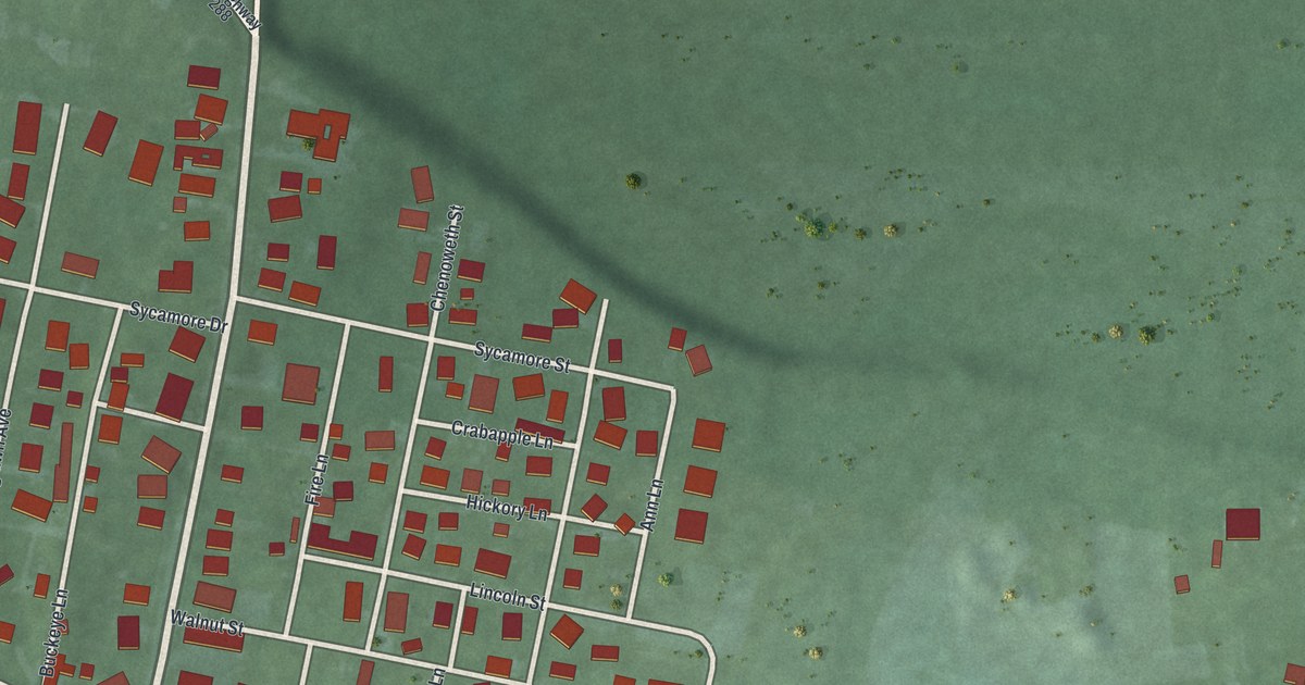 Map of Harrisburg, Ohio in 2026