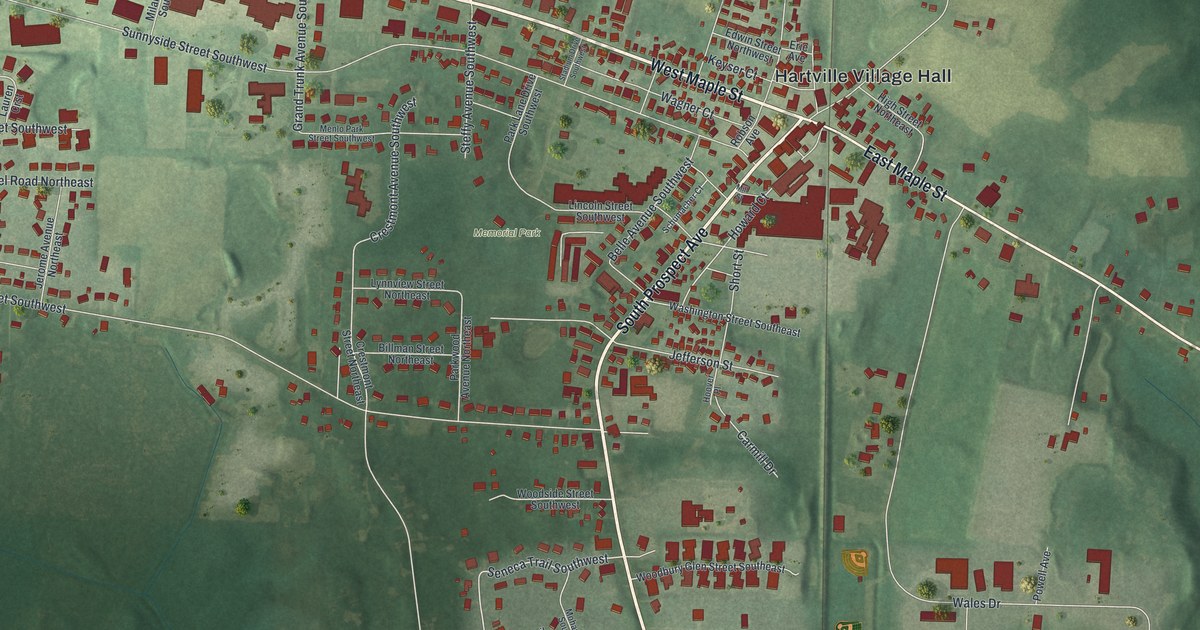 Map of Hartville, Ohio in 2026
