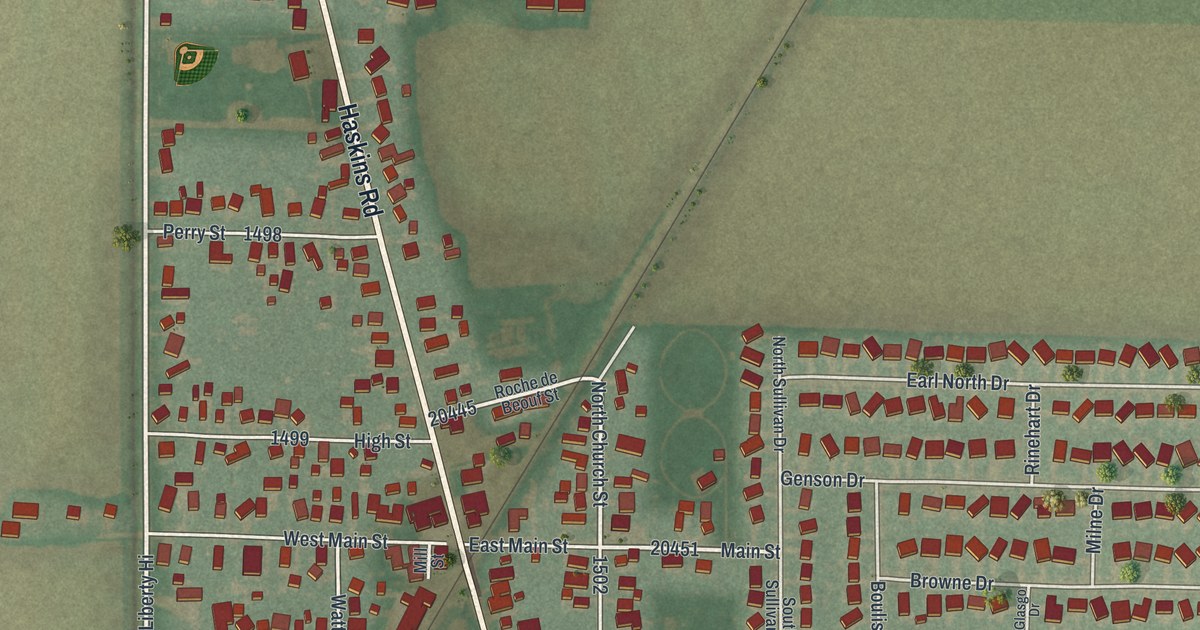 Map of Haskins, Ohio in 2026