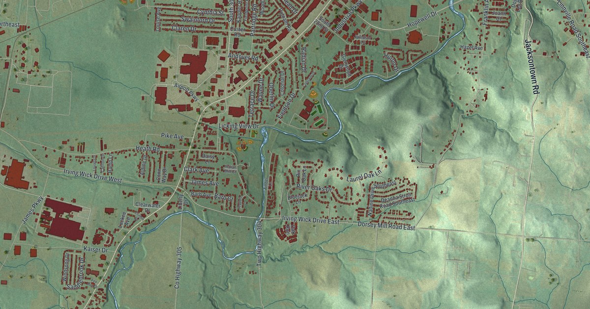 Map of Heath, Ohio in 2026