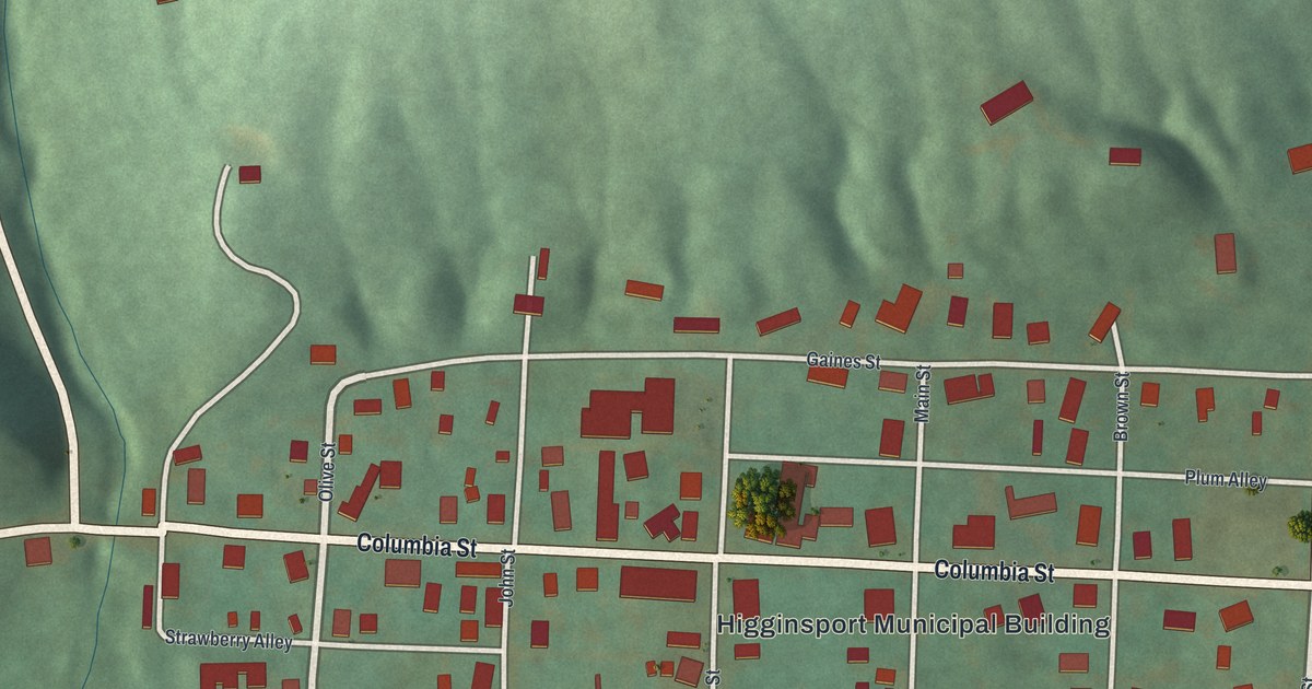 Map of Higginsport, Ohio in 2026
