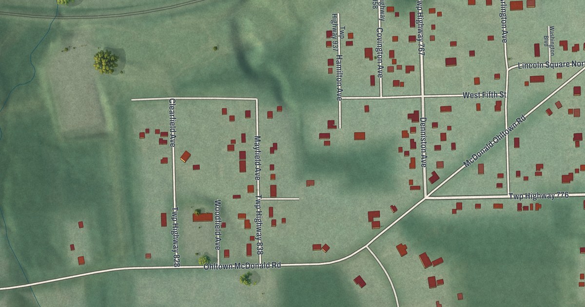 Map of Hilltop, Ohio in 2026