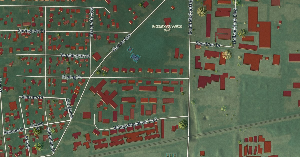 Map of Holland, Ohio in 2026