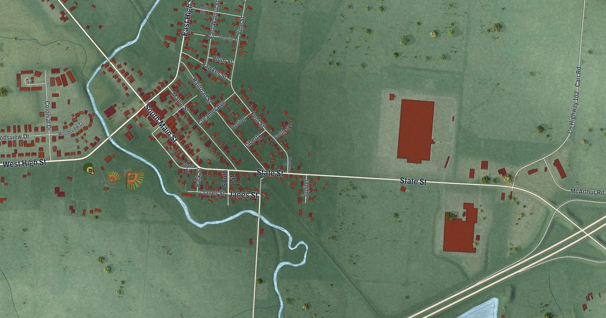 Map of Jeffersonville, Ohio in 2026