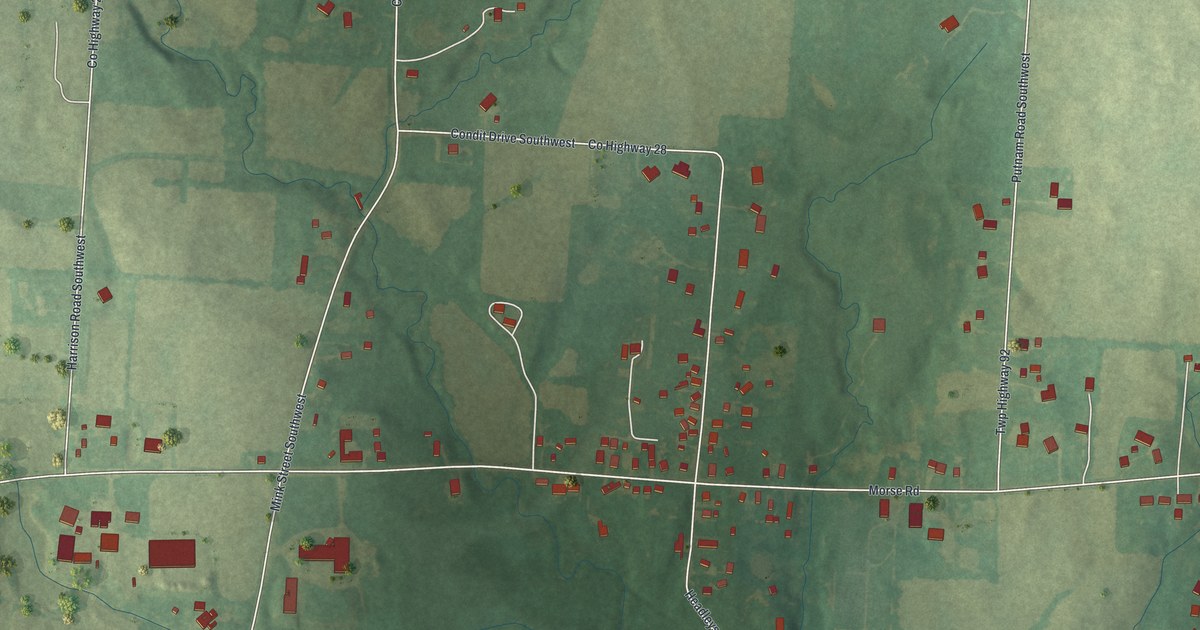 Map of Jersey, Ohio in 2026