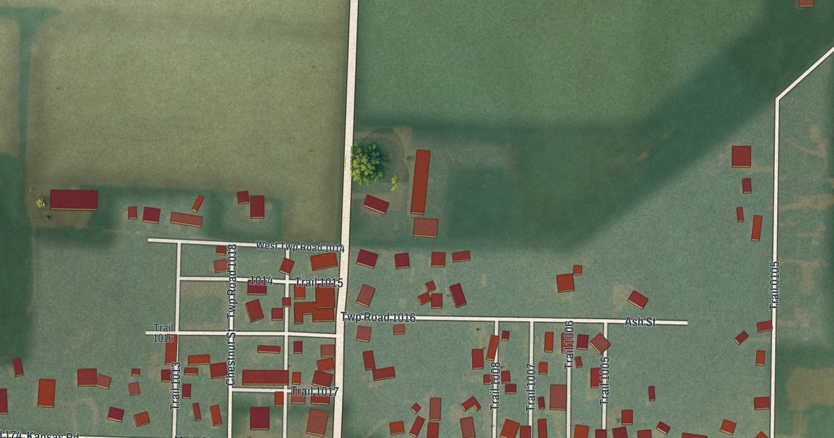 Map of Kansas, Ohio in 2026
