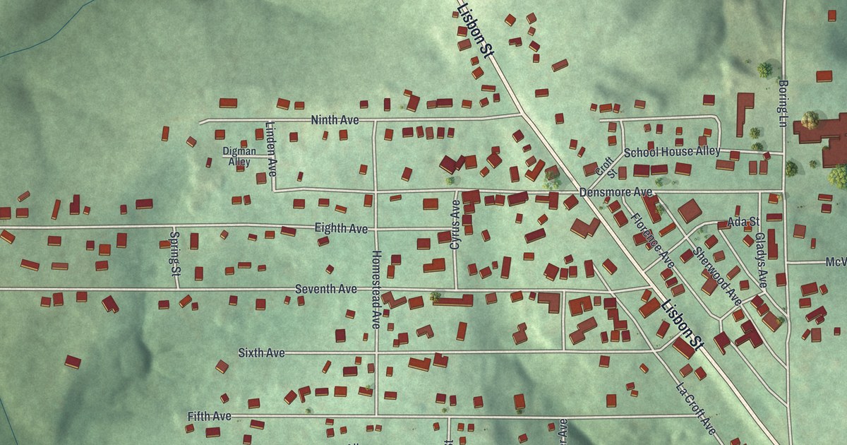 Map of La Croft, Ohio in 2026