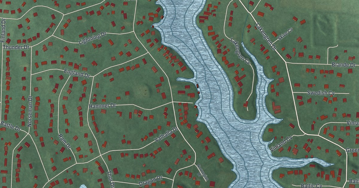 Map of Lake Lakengren, Ohio in 2026