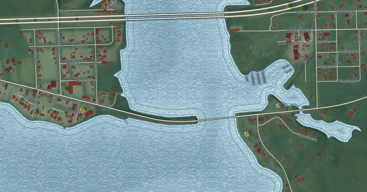 Map of Lake Milton, Ohio in 2026