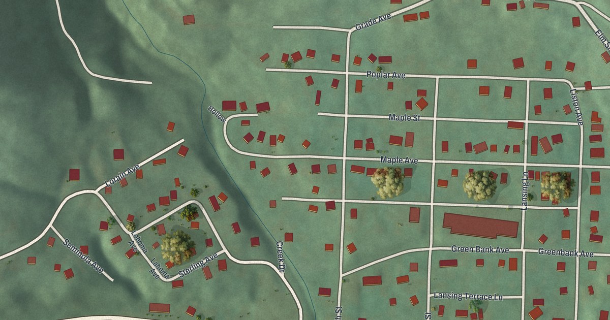 Map of Lansing, Ohio in 2026