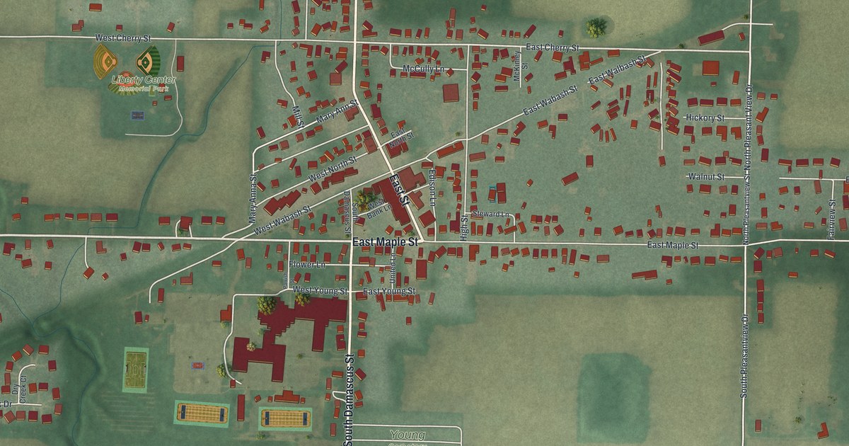 Map of Liberty Center, Ohio in 2026