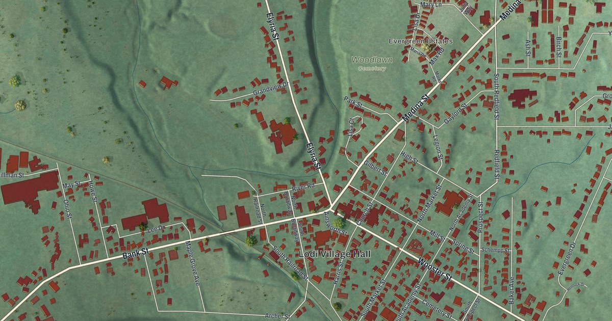 Map of Lodi, Ohio in 2026