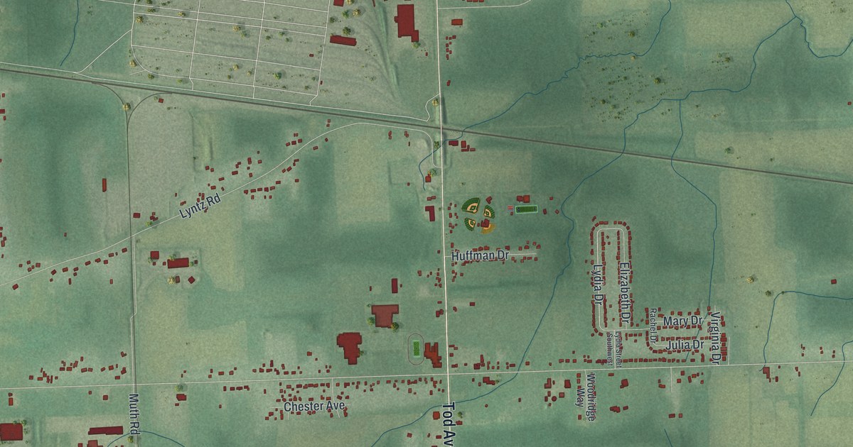 Map of Lordstown, Ohio in 2026