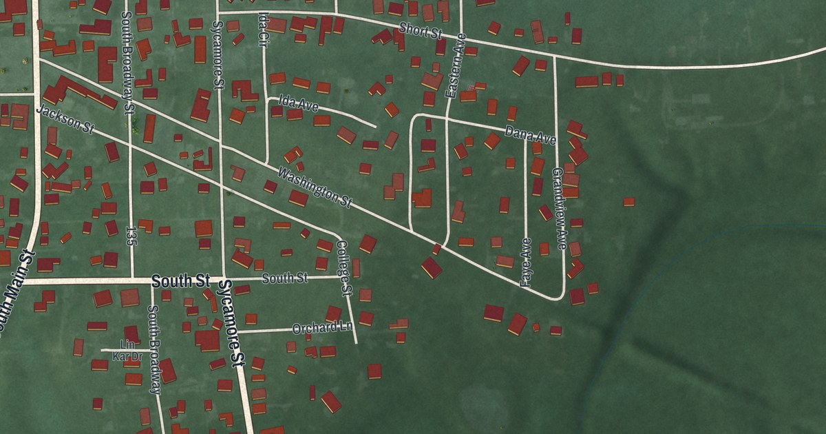 Map of Lynchburg, Ohio in 2026