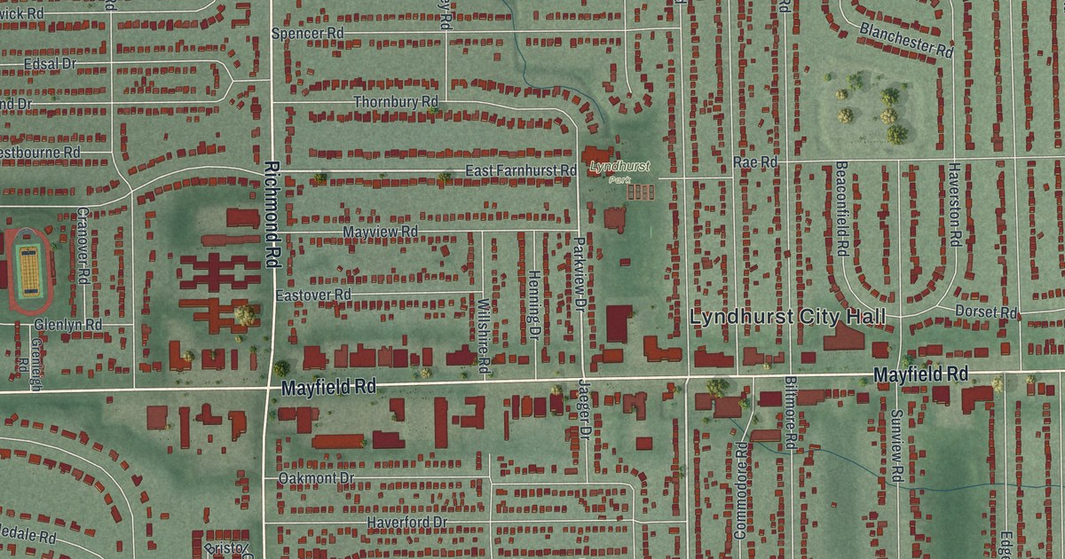 Map of Lyndhurst, Ohio in 2026