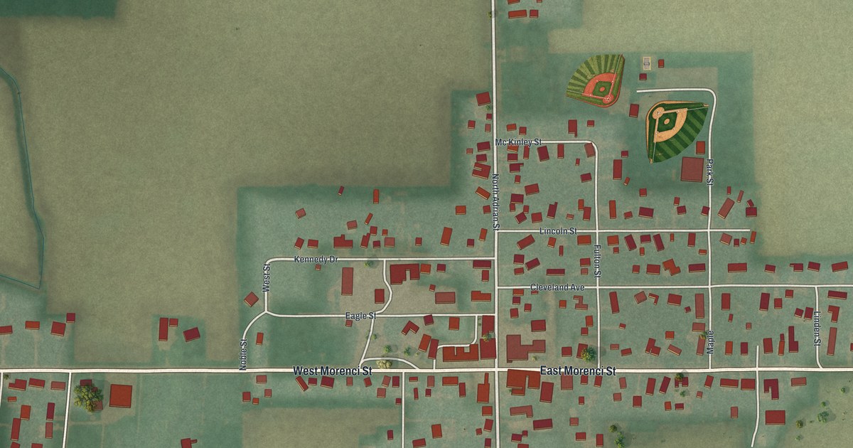 Map of Lyons, Ohio in 2026