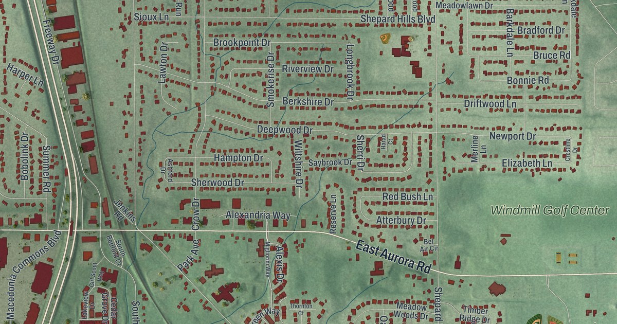 Map of Macedonia, Ohio in 2026