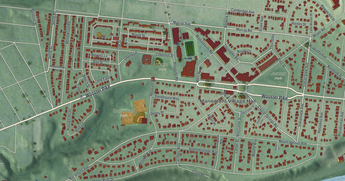 Map of Mariemont, Ohio in 2026