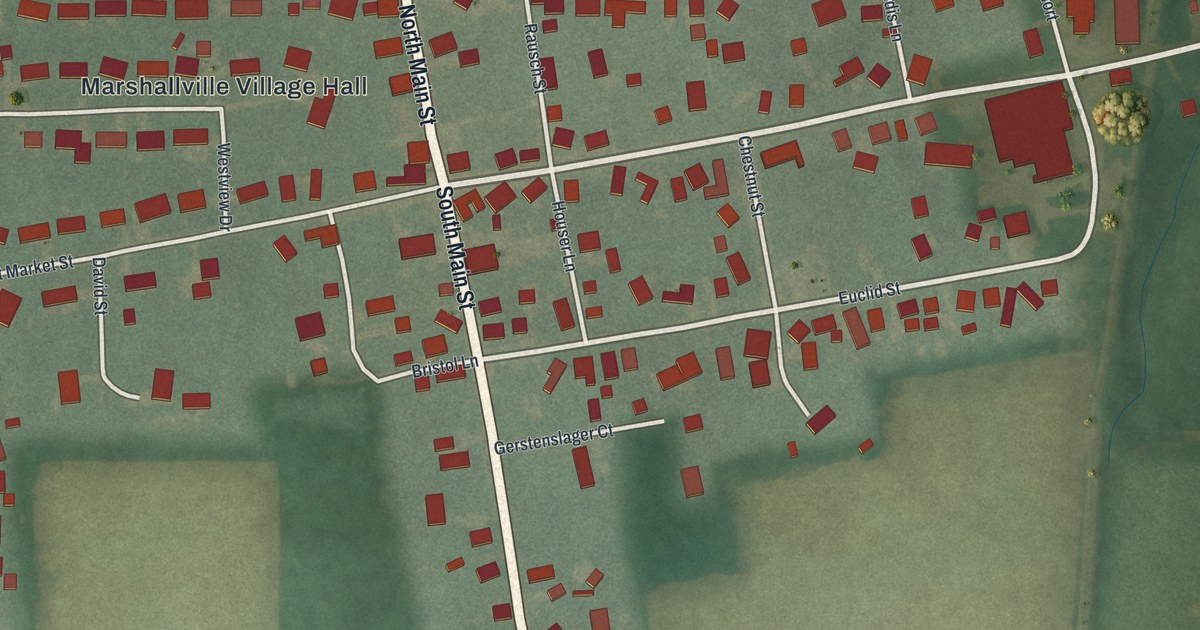 Map of Marshallville, Ohio in 2026